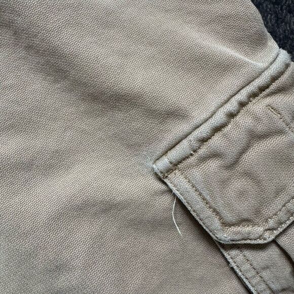 Op Ocean Pacific Men’s Tan Cargo Shorts Distressed Style Size 36 100% Cotton - Picture 6 of 16